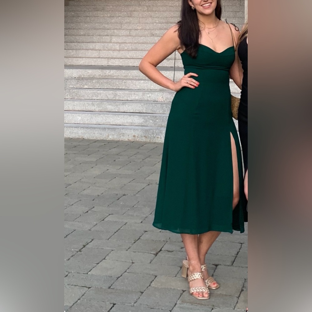 Reformation Juliette Dress Size 8 Emerald Green